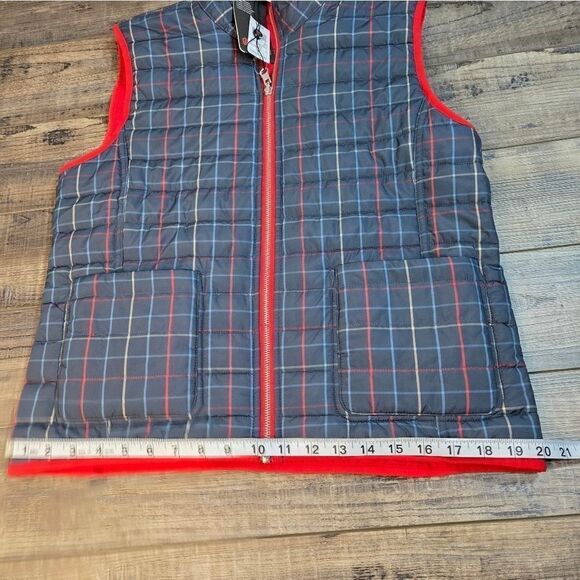 Nwt Brooks Brothers Thermore Reversible women's insulated vest red or blue plaid - Picture 12 of 12